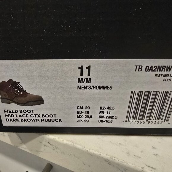 Timberland Goretex Waterproof Outdoor Field Boots Dark brown Nubuck MENS SIZE 11 - Picture 10 of 15